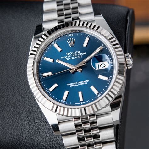 rolex blue datejust women|2022 Rolex Datejust 41mm.